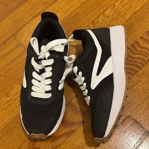 Dolce Vita Black and White Sneakers with Gum Lug Soles